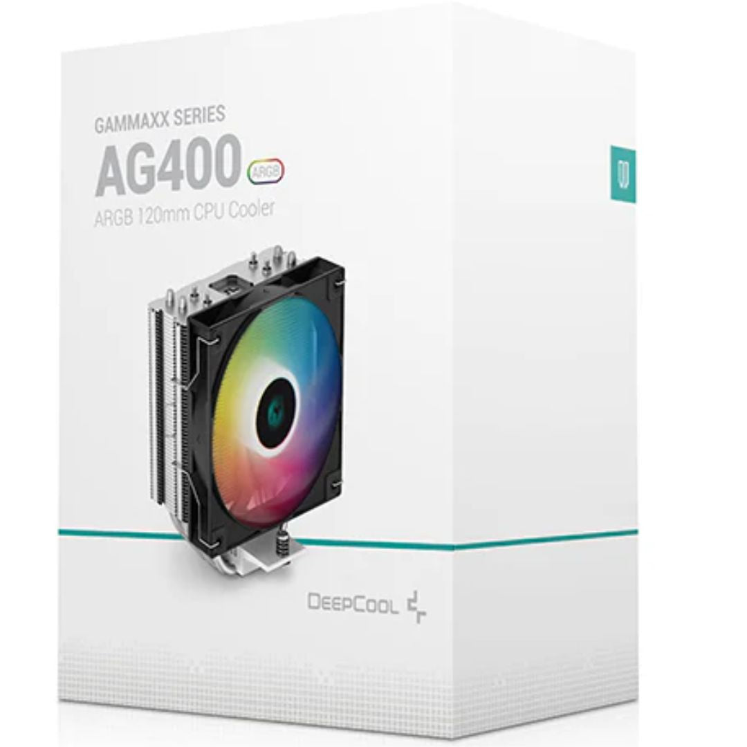 DeepCool AG400 ARGB Single Tower CPU Cooler, TDP 220W, 120mm Static ARGB Fan, 4 Direct-Touch Copper Heat Pipes,LGA1851/1700/1200/115X/AM5/AM4 DeepCool AG400 ARGB Single Tower CPU Cooler, TDP 220W, 120mm Static ARGB Fan, 4 Direct-Touch Copper Heat Pipes,LGA1851/1700/1200/115X/AM5/AM4
